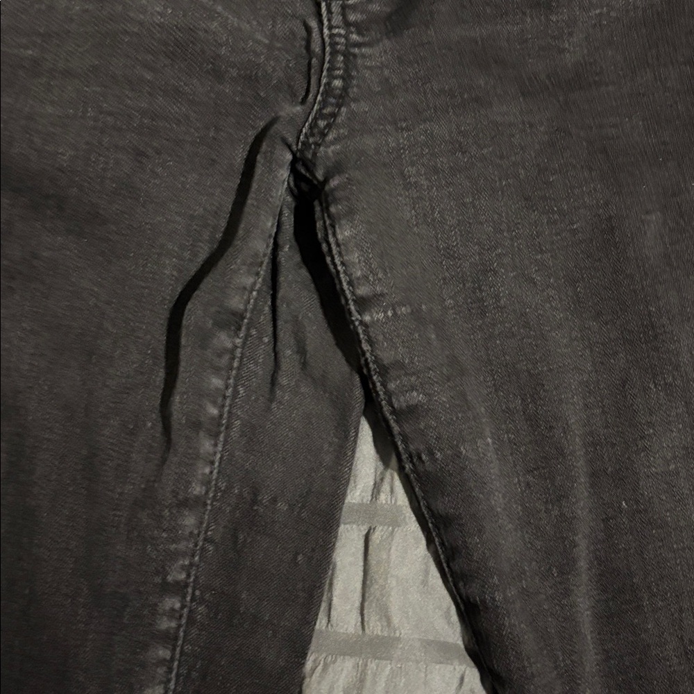 American Eagle Super Stretch Mid Rise Slim Straight Jeans Black Size 12 - Picture 7 of 7